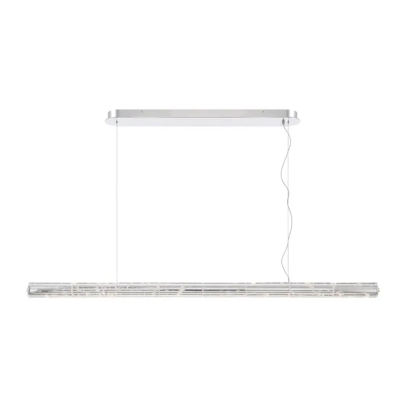 Crystallo LED Linear Pendant Polished Nickel