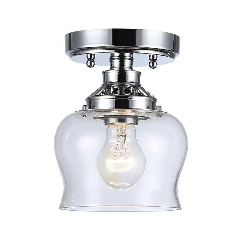 Daphne One Light Semi-Flush Mount Chrome