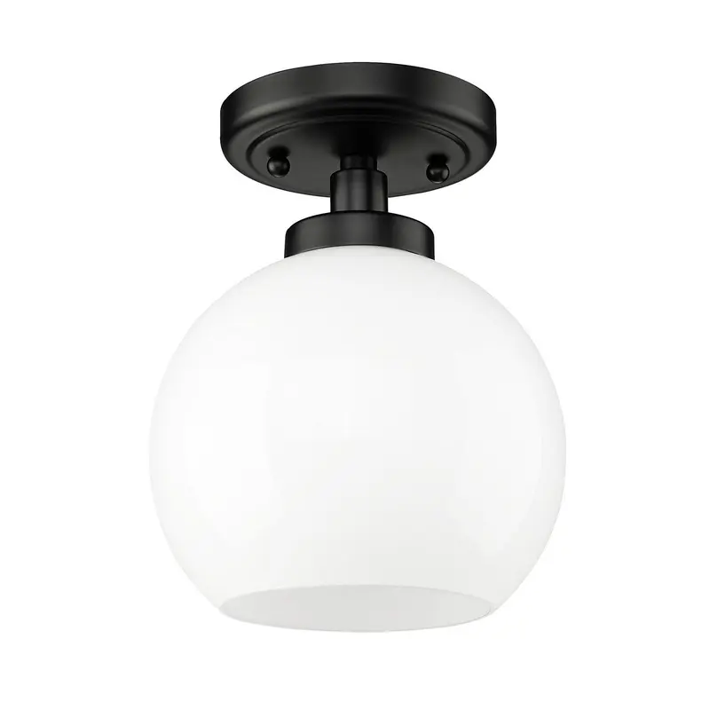Galveston One Light Flush Mount Matte Black