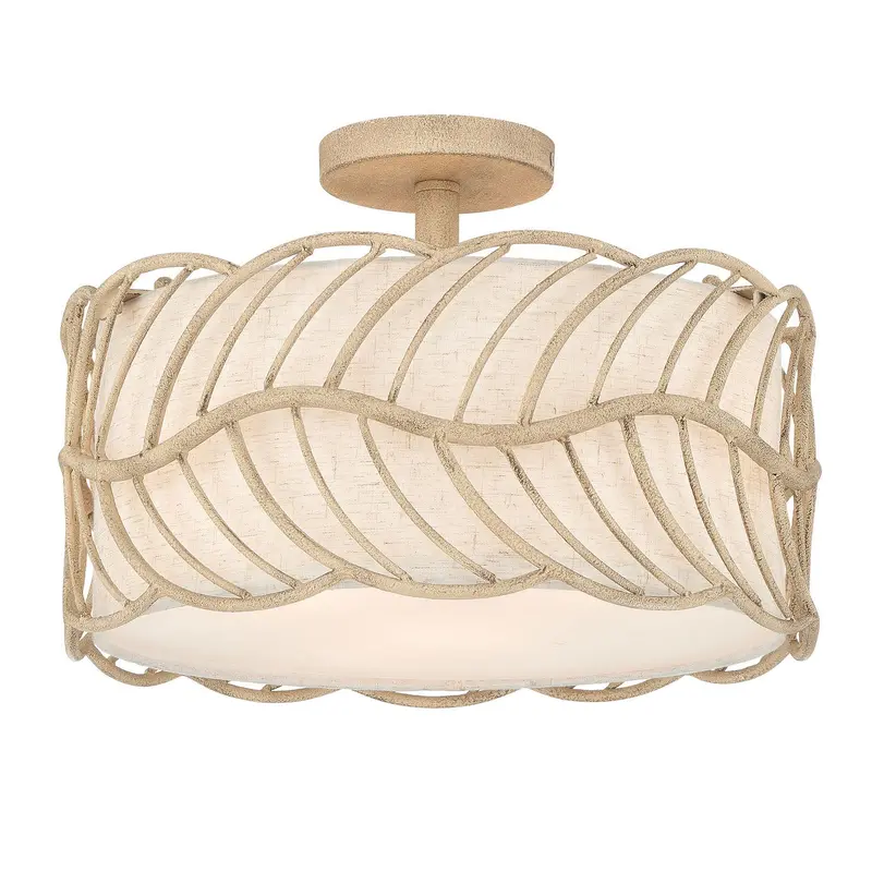 Simbolo Three Light Semi-Flush Mount Almond