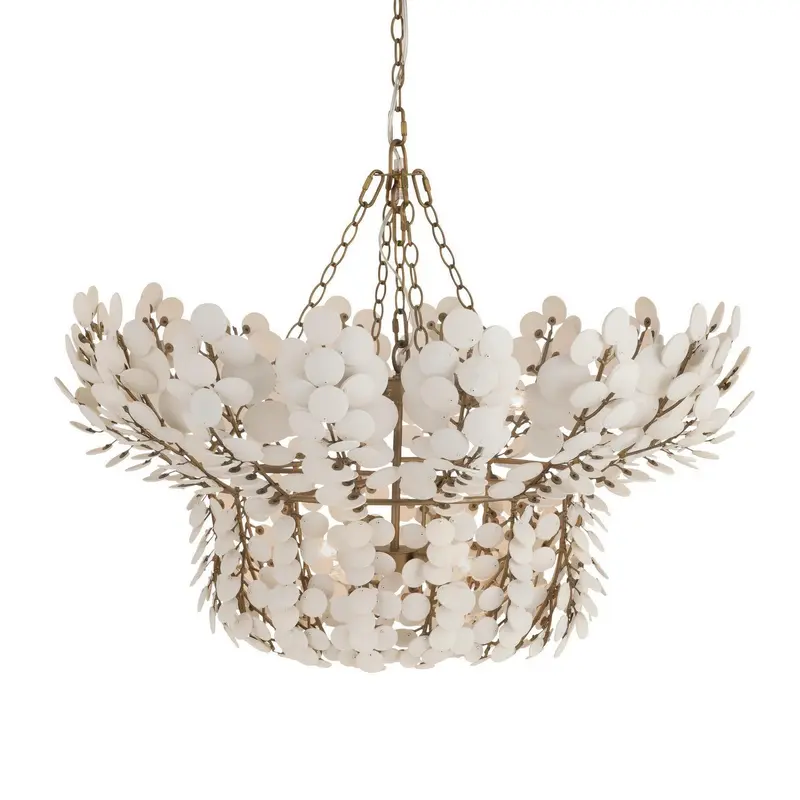 Bilal Eight Light Chandelier Ivory