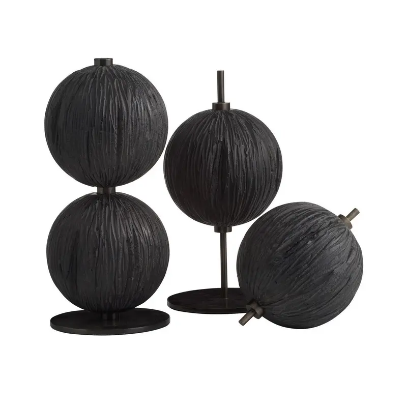 Kyros Sculptures, Set of 3 Ebony