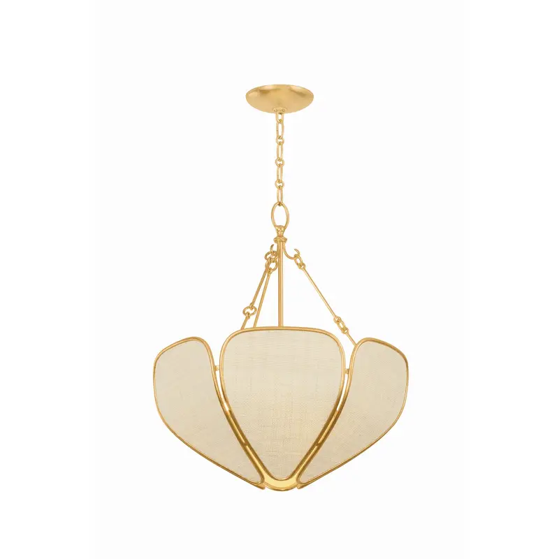 Bayville Three Light Pendant Vintage Gold Leaf