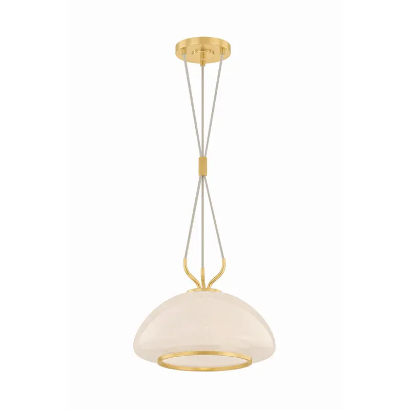 Baudette One Light Pendant Aged Brass
