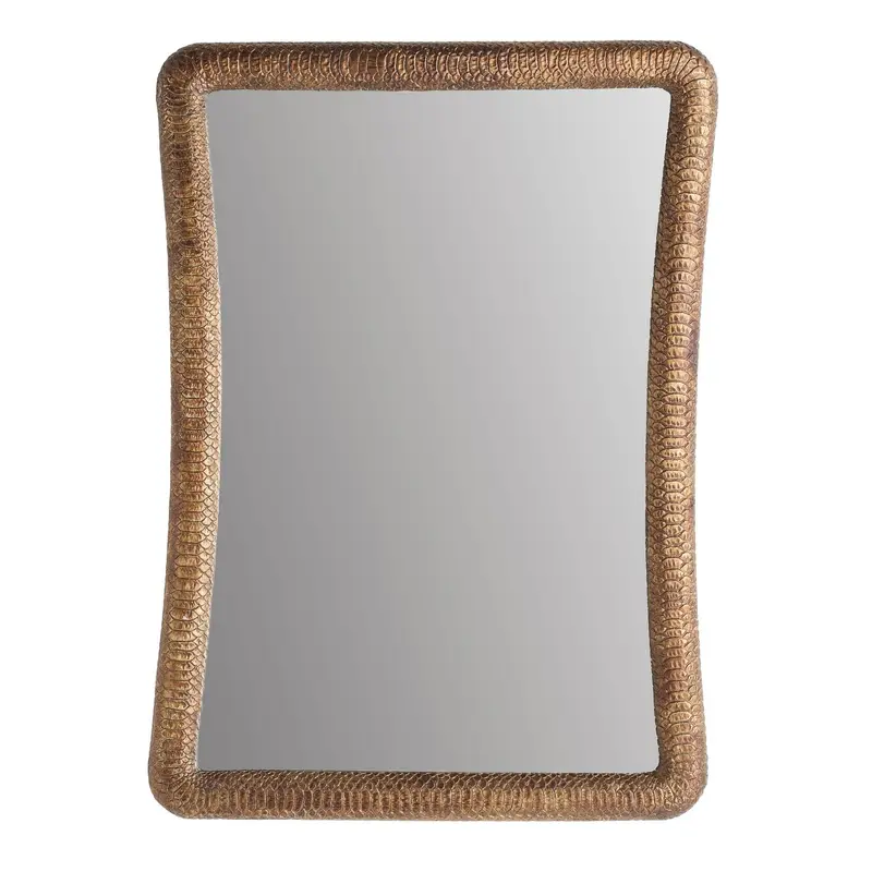 Malakai Mirror Antiqued Gold Leaf