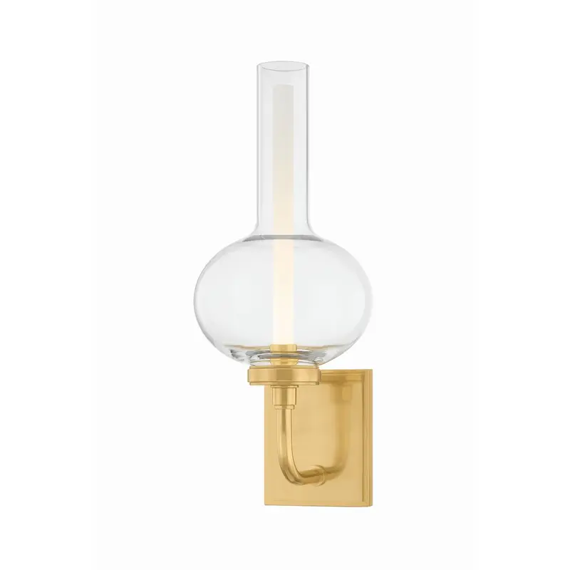 Rossman LED Wall Sconce Aged Brass
