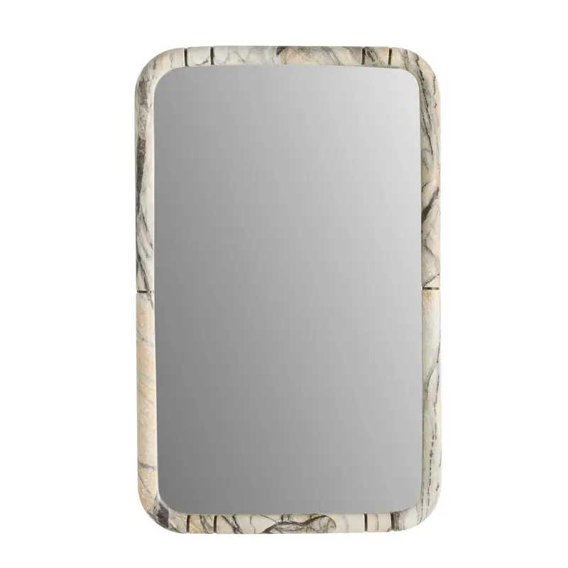 Trevino Mirror Gray Flower