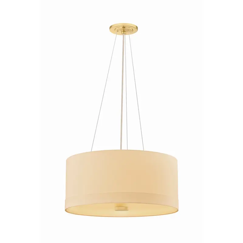 Ashland Four Light Pendant Aged Brass