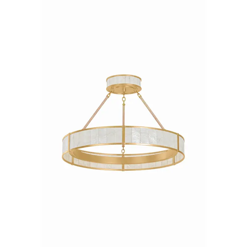 Halcott LED Chandelier Vintage Gold Leaf
