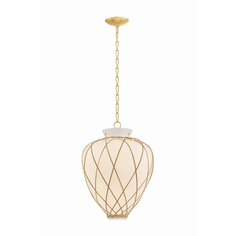 Apple Valley One Light Pendant Aged Brass