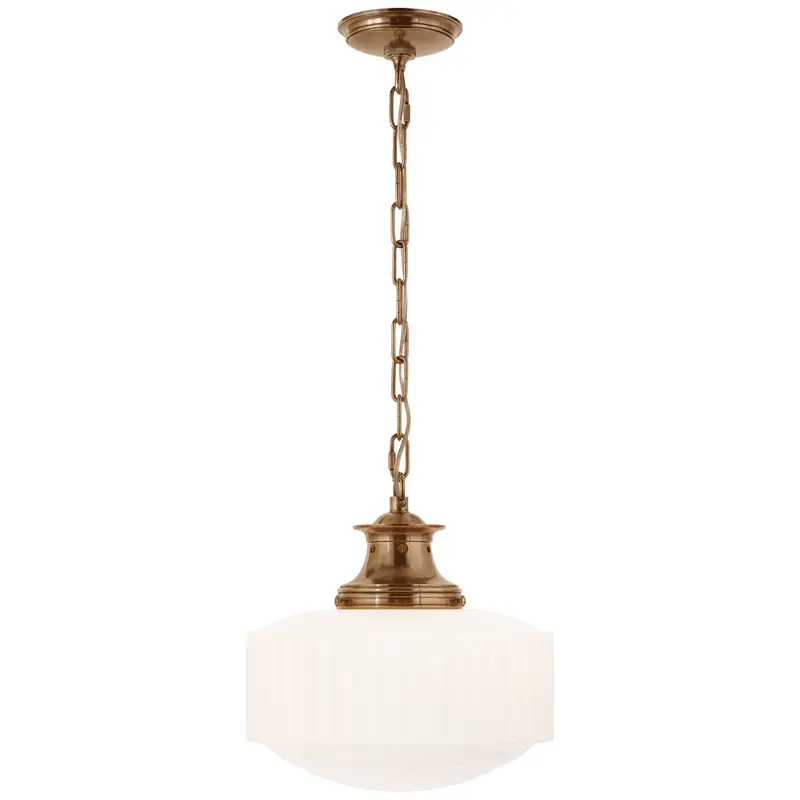 Milton Road One Light Pendant Hand-Rubbed Antique Brass