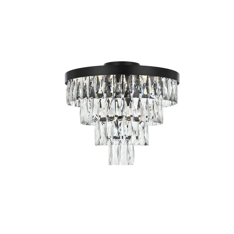 Josephine Six Light Flush Mount Black