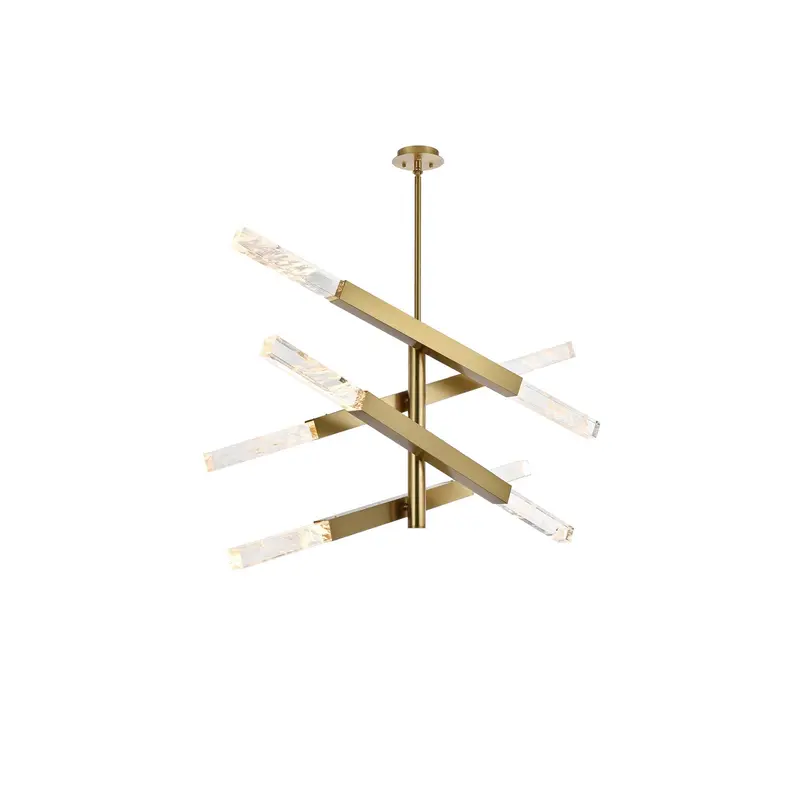 Ari Eight Light Pendant Satin Gold