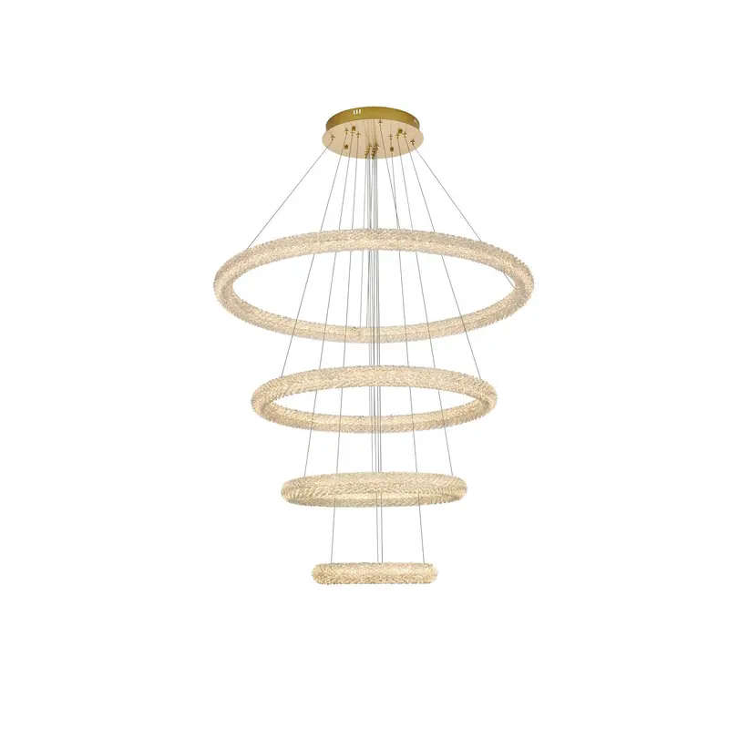 Bowen LED Chandelier Satin Gold
