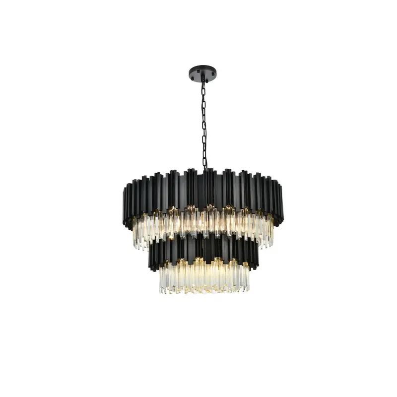 Willow 12 Light Chandelier Black