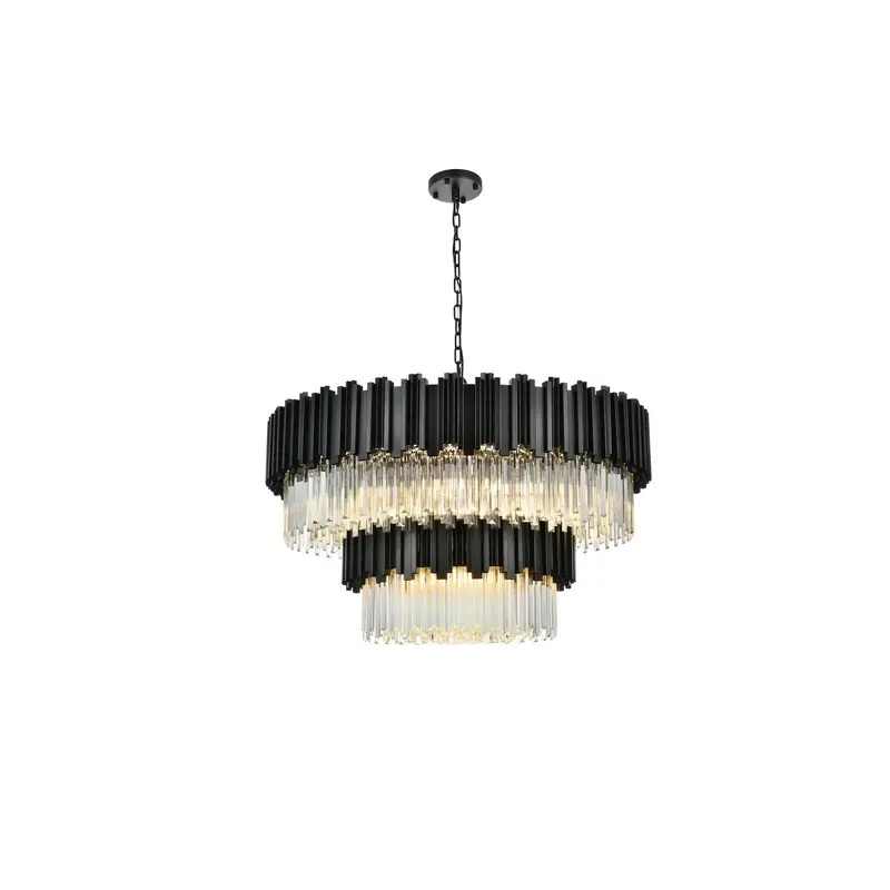 Willow 16 Light Chandelier Black