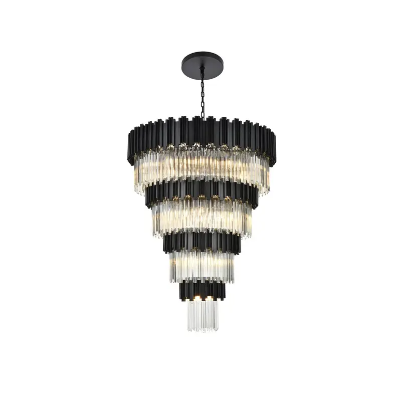 Willow 27 Light Chandelier Black