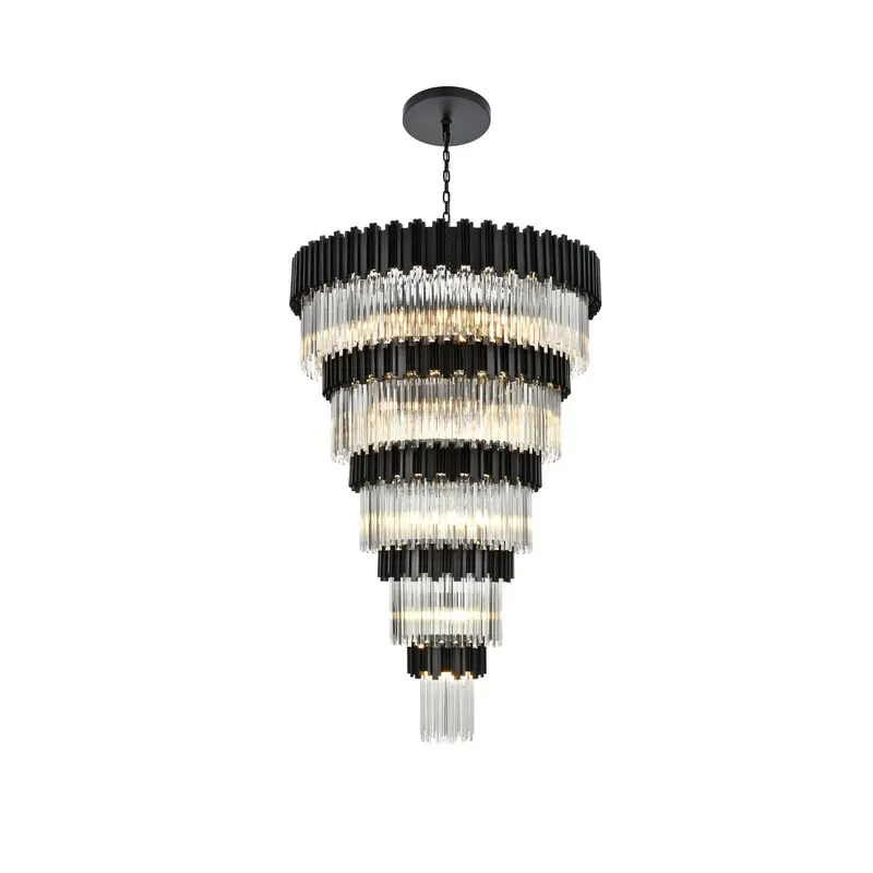Willow 39 Light Chandelier Black