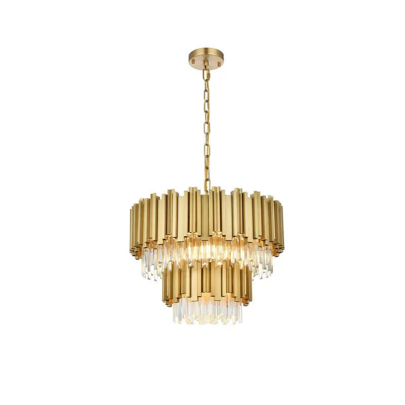 Willow Eight Light Chandelier Satin Gold