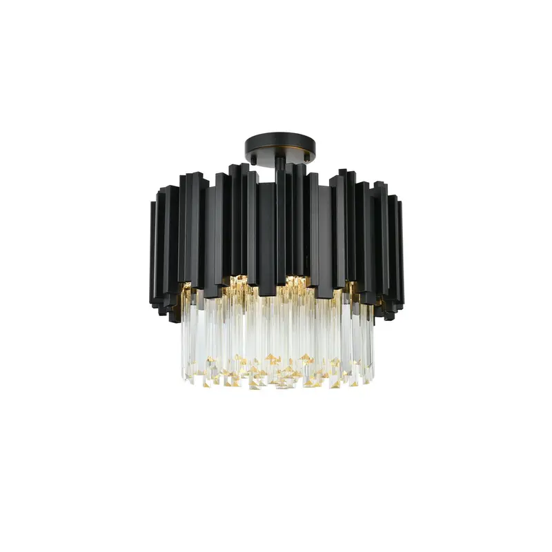 Willow Four Light Flush Mount Black
