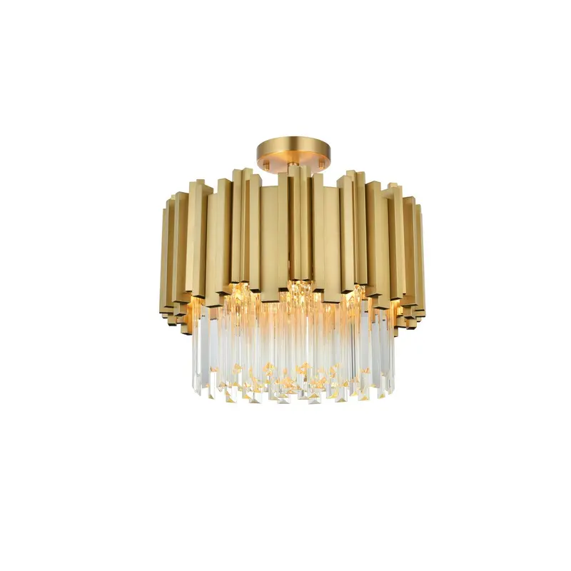 Willow Four Light Flush Mount Satin Gold