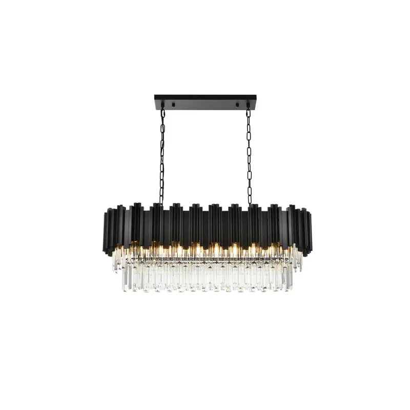 Willow Nine Light Chandelier Black