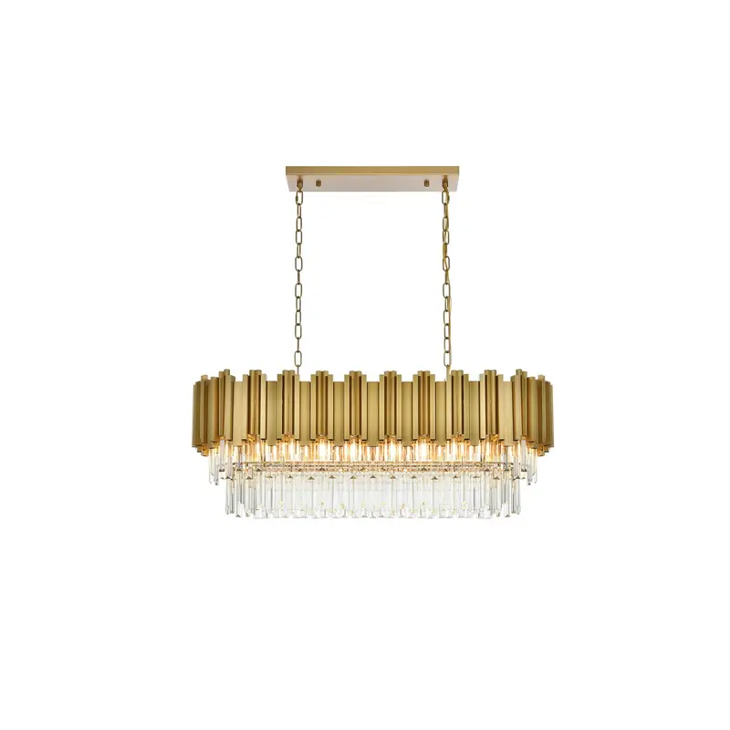 Willow Nine Light Chandelier Satin Gold