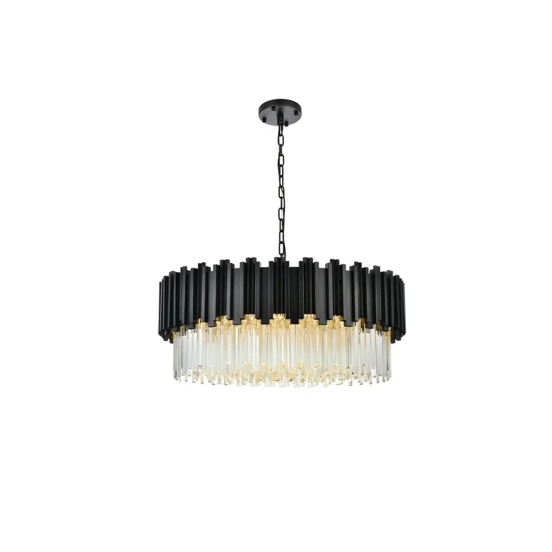 Willow Ten Light Chandelier Black