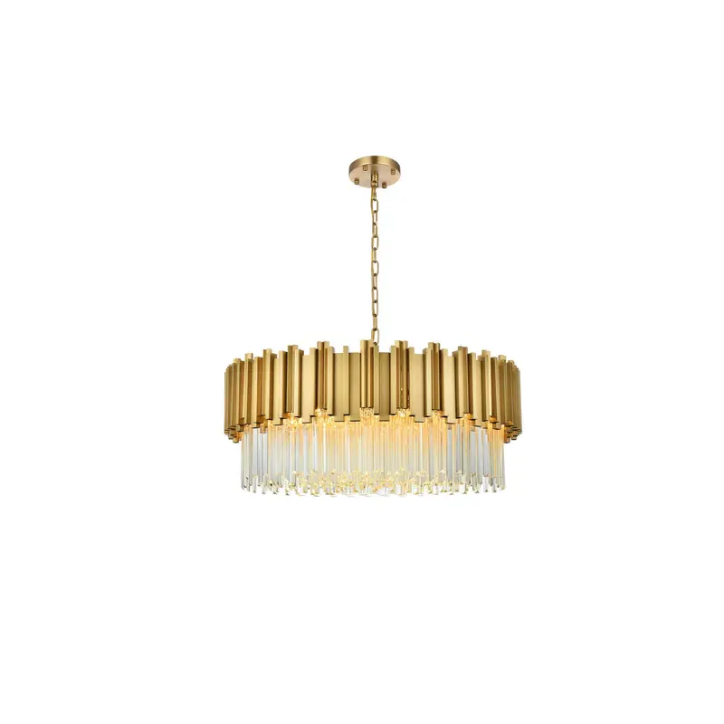 Willow Ten Light Chandelier Satin Gold