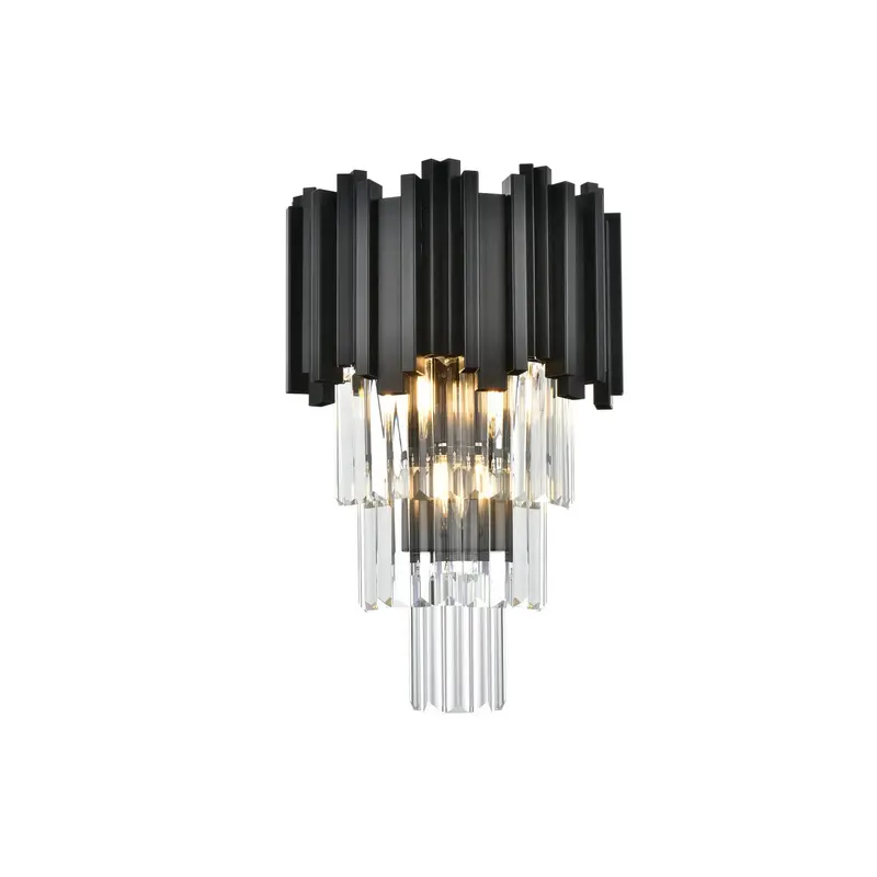 Willow Three Light Wall Sconce Black