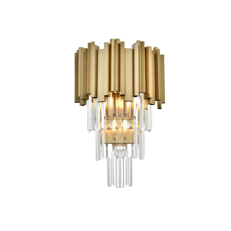 Willow Three Light Wall Sconce Satin Gold