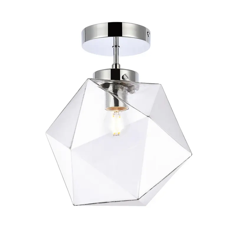 Lawrence One Light Flush Mount Chrome