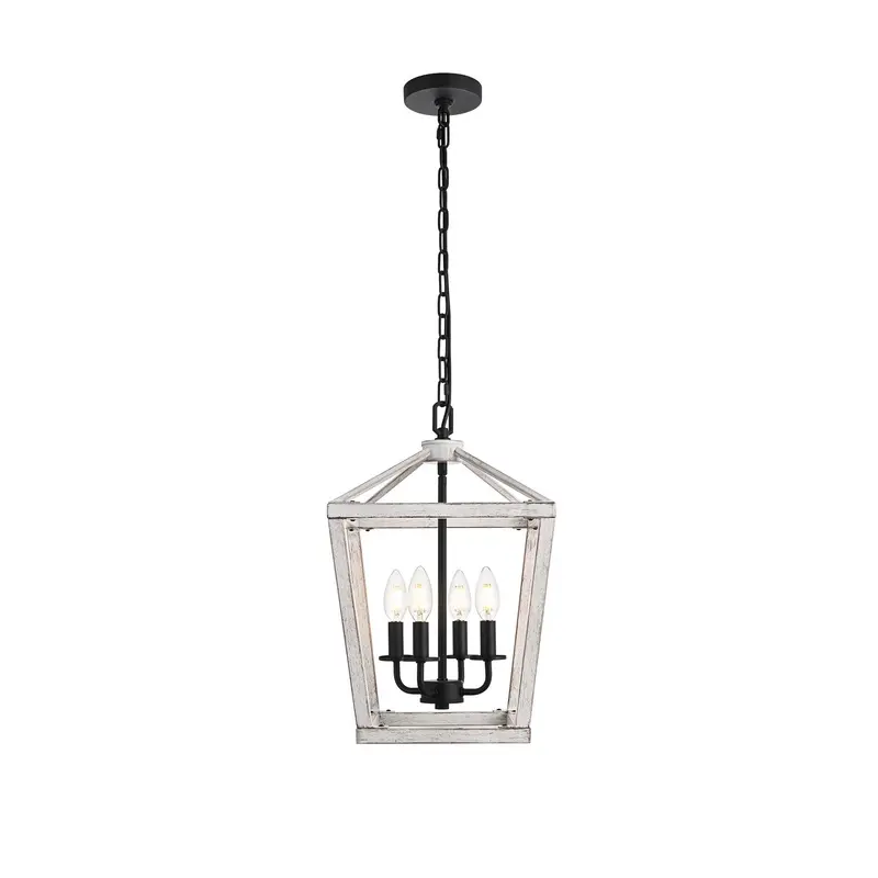 Gage Four Light Pendant Weathered White