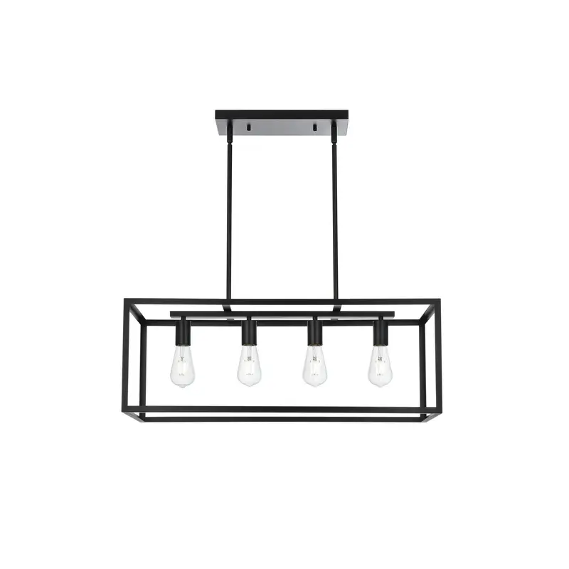 Judah Four Light Pendant Black