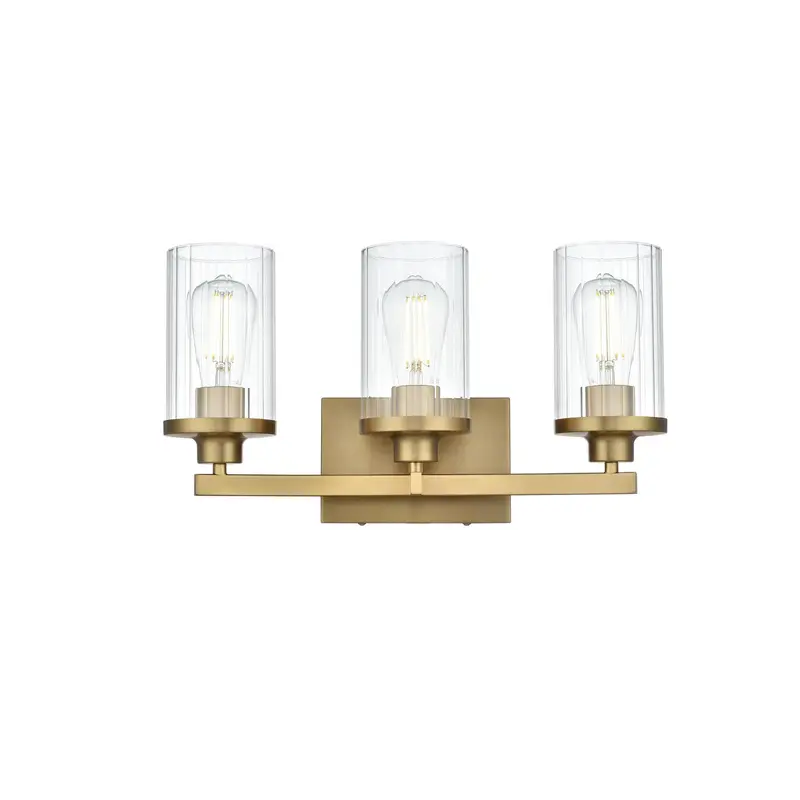 Thane Three Light Wall Sconce Satin Gold