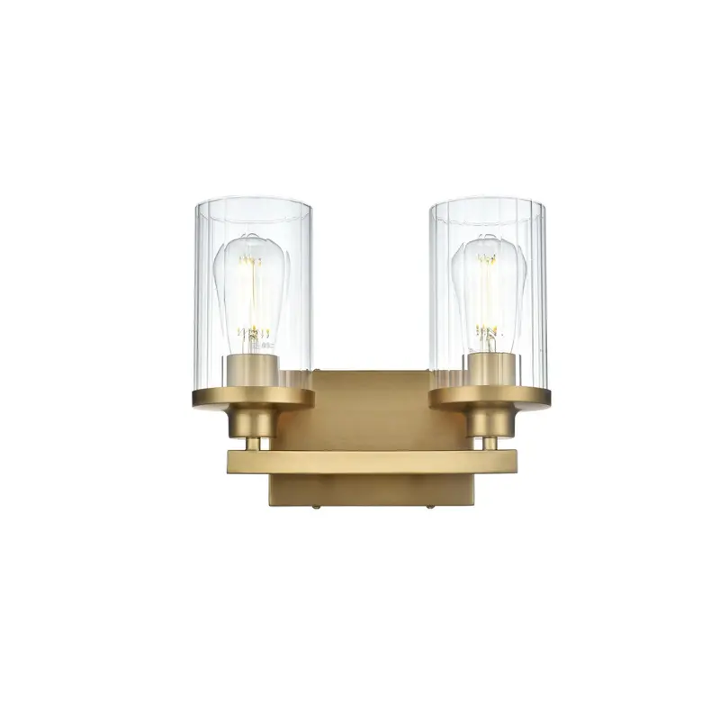 Thane Two Light Wall Sconce Satin Gold