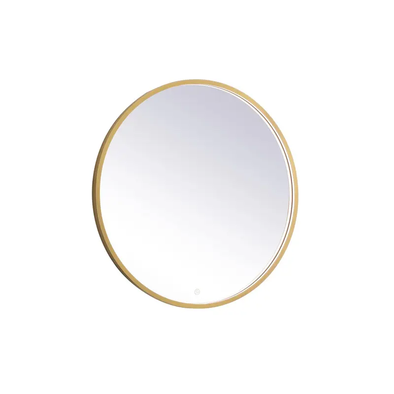 Pier LED Mirror Brass