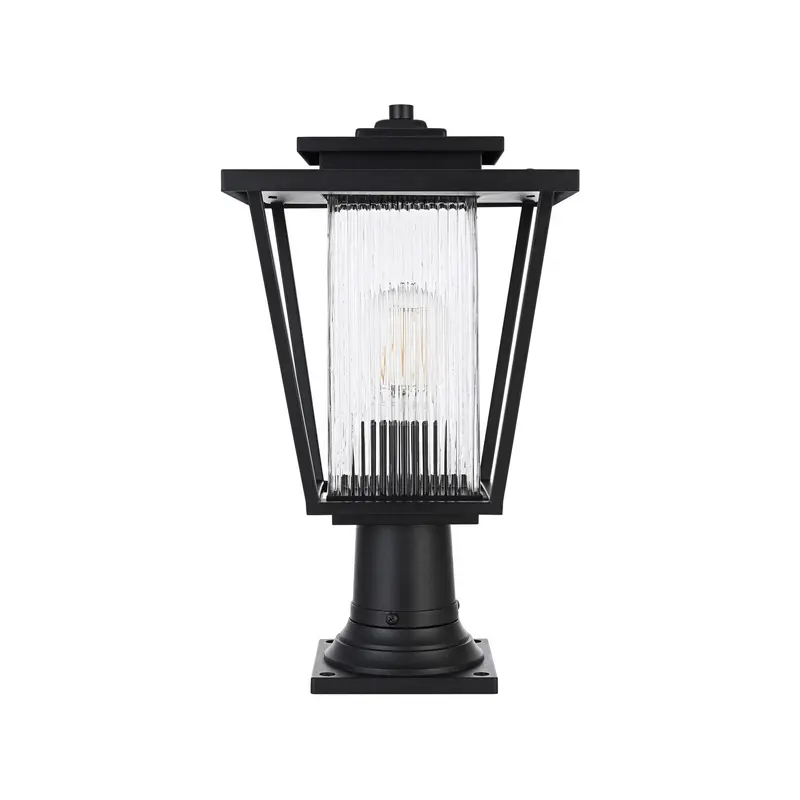 York One Light Outdoor Post Mount Black