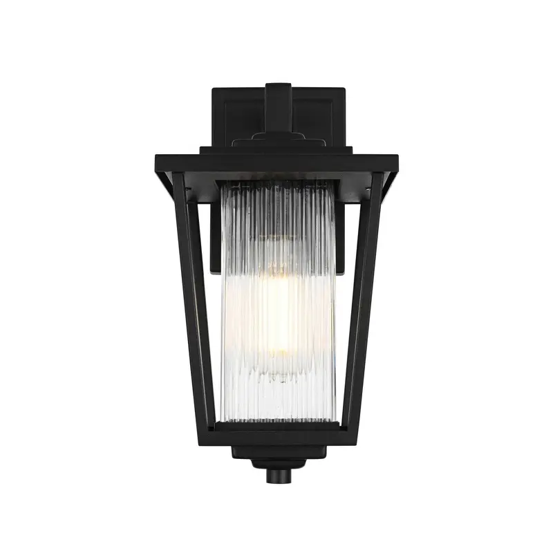 York One Light Outdoor Wall Sconce Black