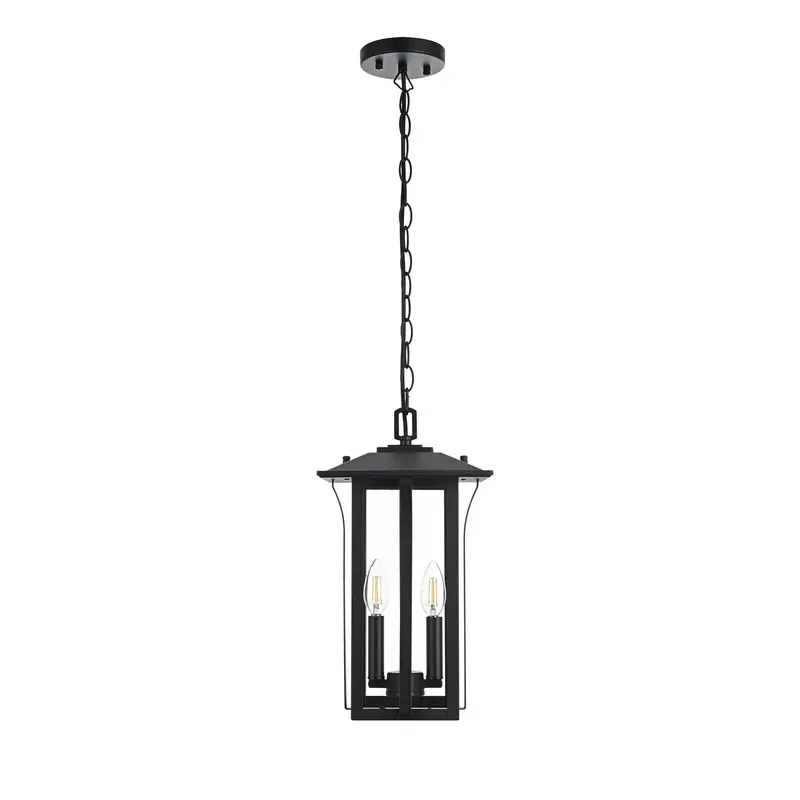 Thayer Two Light Outdoor Pendant Black