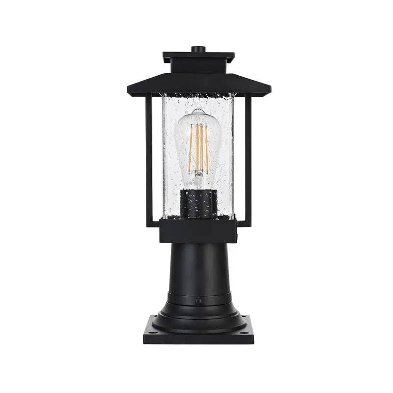 Tioga One Light Outdoor Post Mount Black