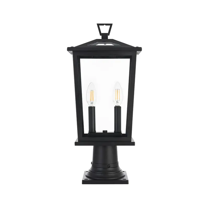 Berks Two Light Outdoor Post Mount Black