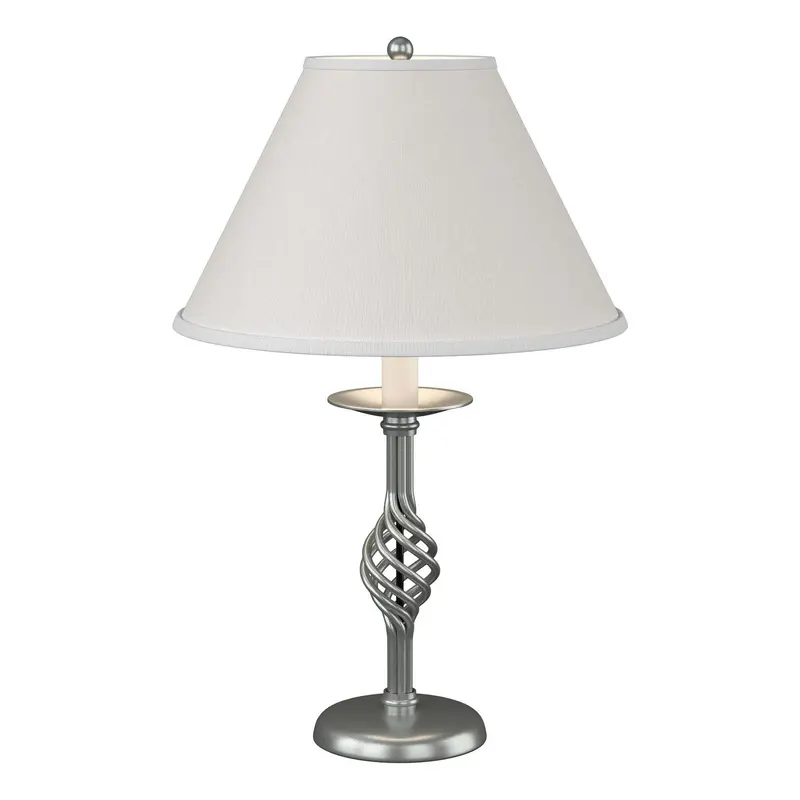 Twist Basket One Light Table Lamp Vintage Platinum