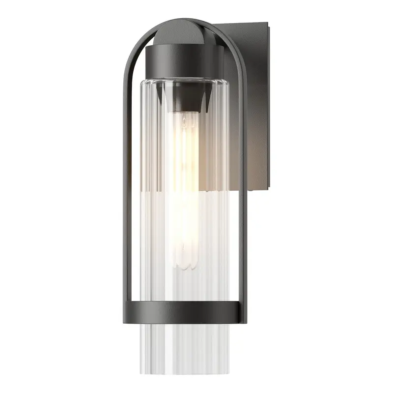 Alcove One Light Outdoor Wall Sconce Coastal Black