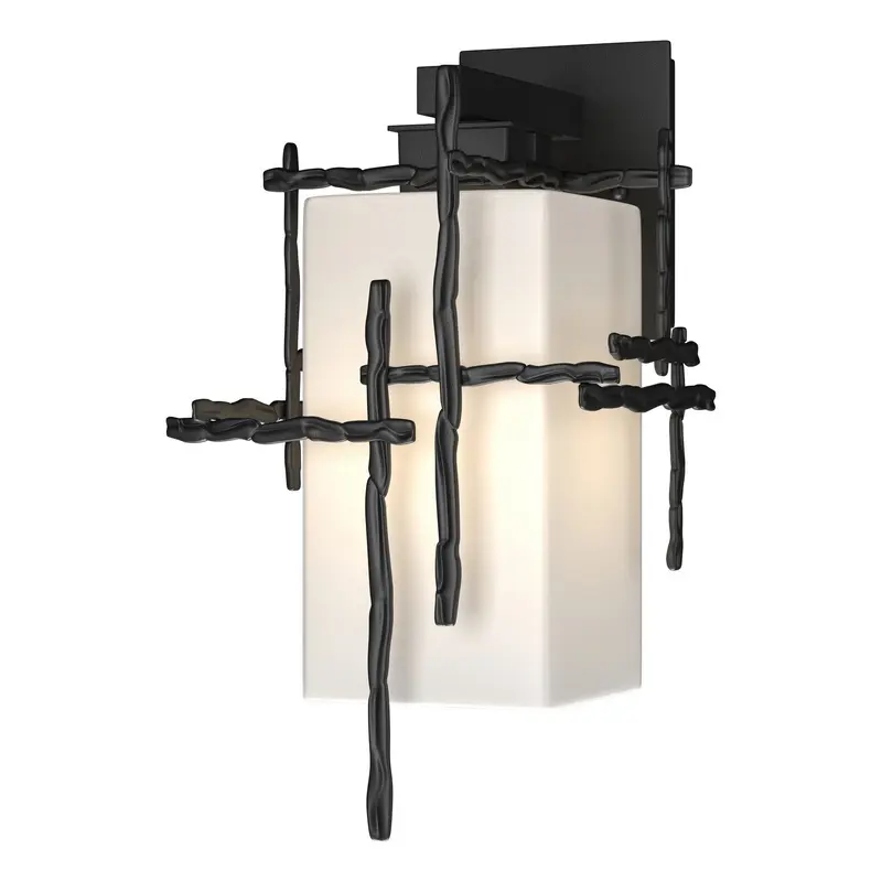 Tura One Light Outdoor Wall Sconce Coastal Black