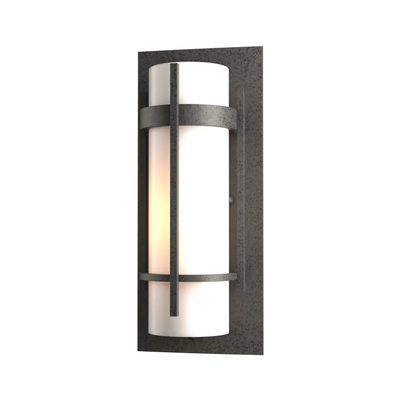 Banded One Light Outdoor Wall Sconce Coastal Natural Iron