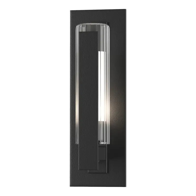 Vertical Bar One Light Outdoor Wall Sconce Coastal Black