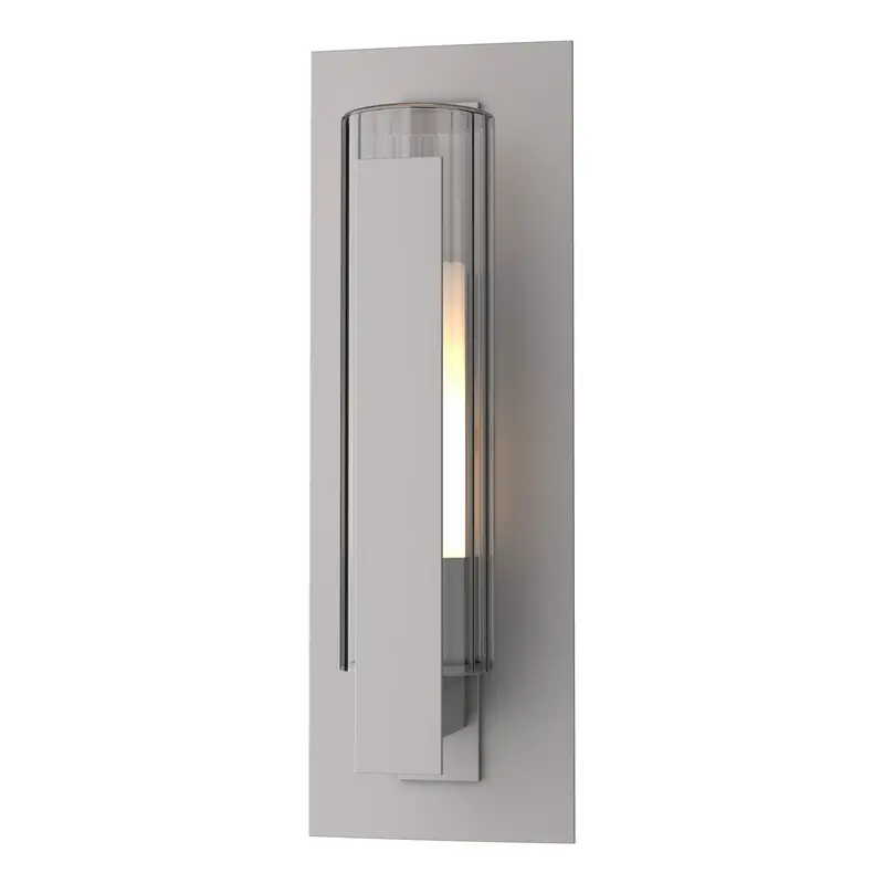 Vertical Bar One Light Outdoor Wall Sconce Coastal Burnished Steel