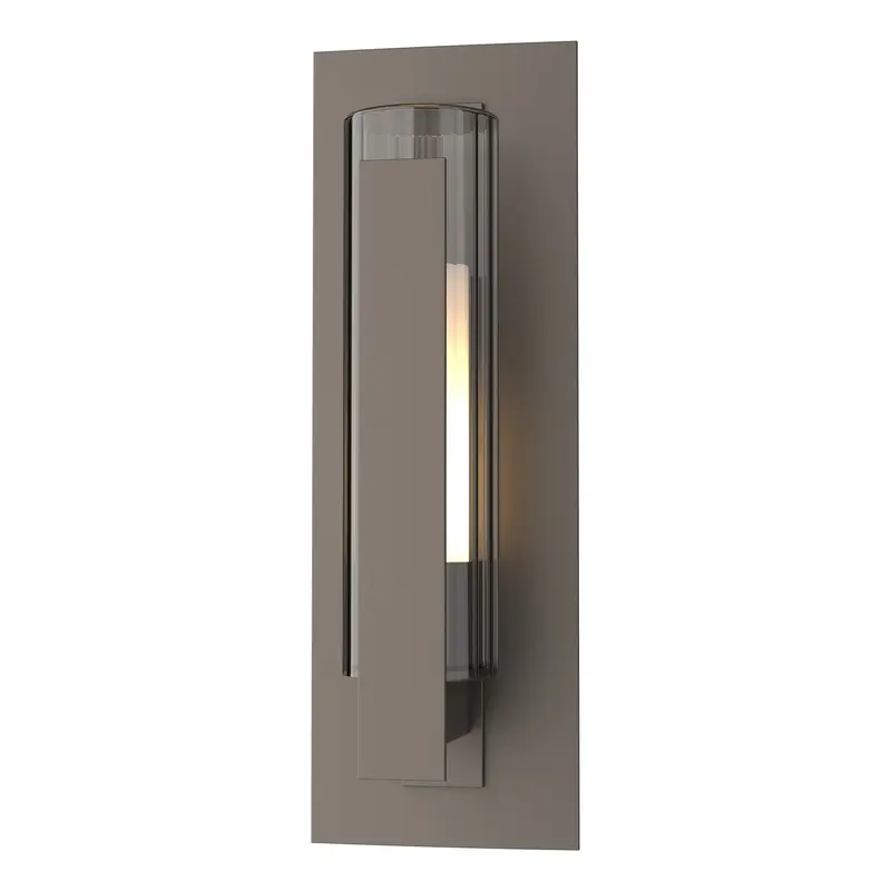 Vertical Bar One Light Outdoor Wall Sconce Coastal Dark Smoke