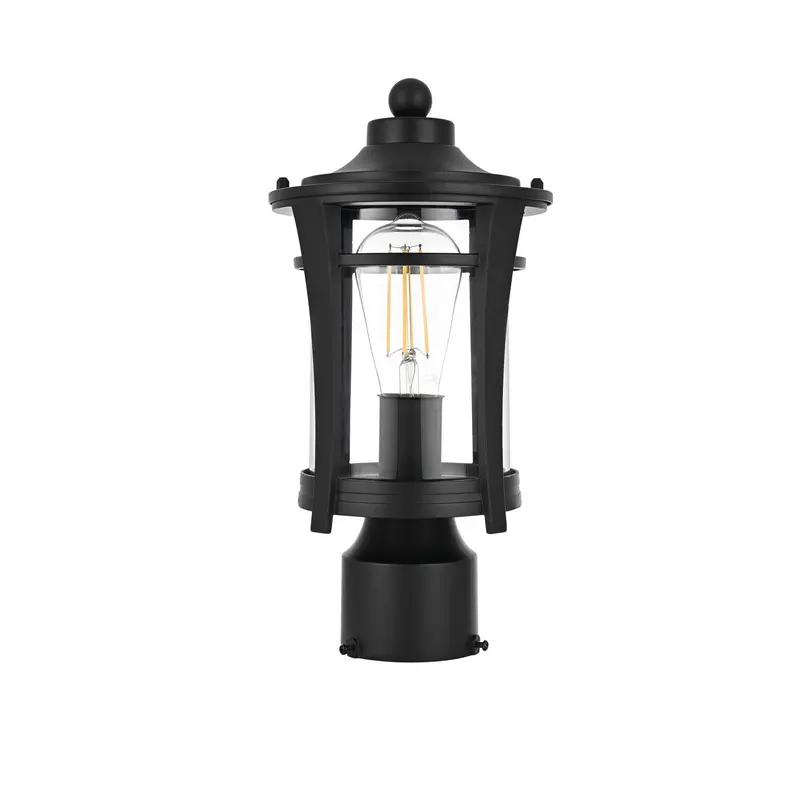 Artemis One Light Outdoor Post Mount Black
